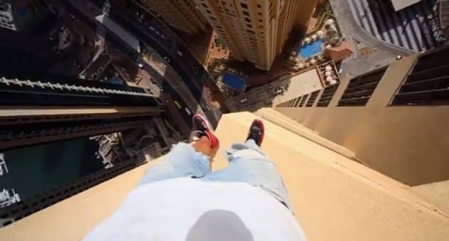 Oleg Sherstyachenko, parkour, hotel Sofitel, Dubai