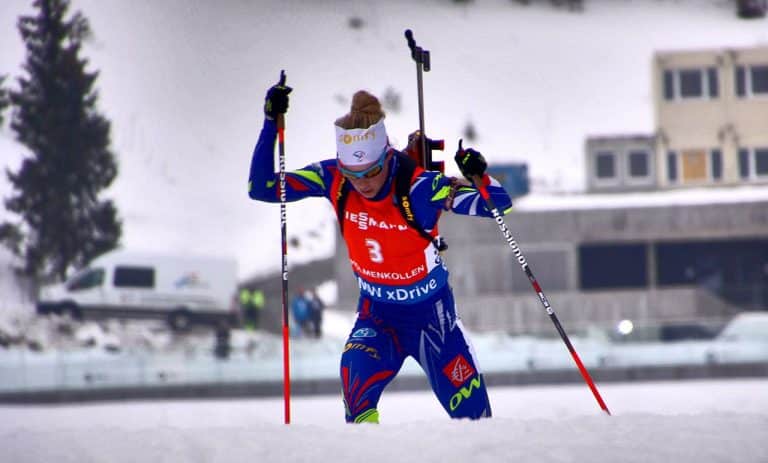 Marie Dorin finit en beauté